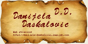 Danijela Daskalović vizit kartica